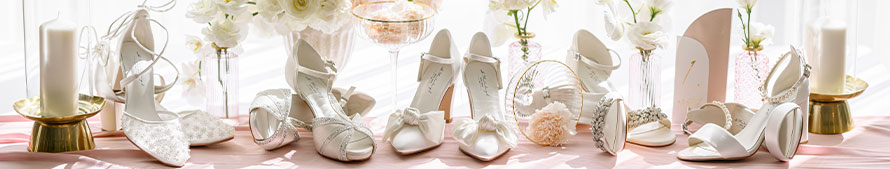 Chaussures mariage Champagne Blanc A bride