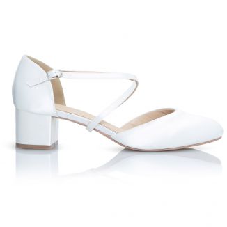 Remi satin The Perfect Bridal Company chaussure mariage petit talon